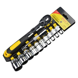 72 Tooth Plastic Clip Socket Wrench Set Complete Automotive Repair Tool Kit with Ratchet