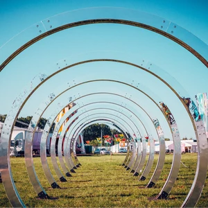 Custom Outdoor Time Tunnel Music Festival RGB LED Smart Event Decorative Lights