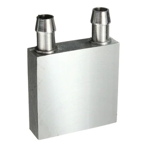 High Quality 40x40mm Mini Silver Aluminum Water Liquid Cooler 40mm Heatsink Heat Sink Computer CPU 12706 Peltier Cooling Block