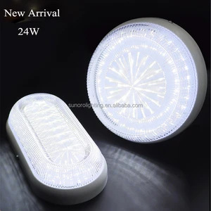 LED Outdoor Ceiling/Wall Lights Bulkhead Light Moisture-Proof Waterproof Surface Mounted 18W 24W Oval Modern Home Decor