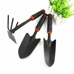Garden Tool Set with Rubber Handle, 4-Piece Set, Dual-Use Shovel and Hoe for Potted Plants, Agricultural Shovel, Garden Tool Kit