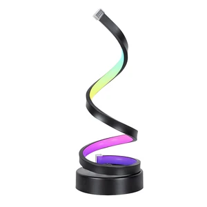 Wholesale Modern Spiral Design LED Desk Lamp Adjustable Brightness Color Temp Stylish Strip Light Gaming Room LED Lamp