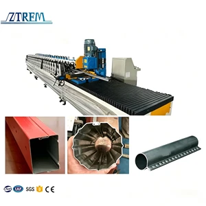 ZTRFM Aluminum Iron Copper Steel Tube Making Machine Round Square Octagonal Interlock Pipe Rolling Forming Machine
