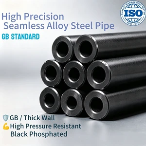 High Precision Seamless Alloy Steel Pipe-GB Thick Wall High Pressure Resistant Black Phosphated Surface Cutting Bending