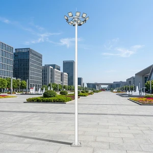 Anti-Wind Octagonal High Mast Light Pole IP65 LED High Mast Lamp for Sports Field Highway Toll Station