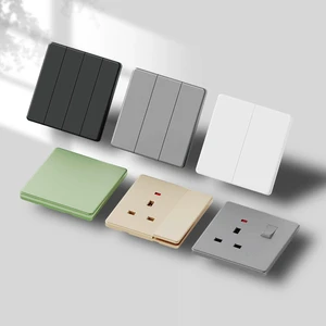 16A 250V Uk Standard Wall Switches Light Electric Switch Panel Multicolor New With 1/2 Way 1/2/3/4 Gang Switch For Home Free H5