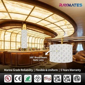 Superlighting 6500K 32Lens Led Flex Sheet 8W Dimmable UL CE Cold White LED Light Sheet Panel for Kitchen Cabinet Stretch Ceiling