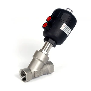 Flanged Stainless Steel Y-type Pneumatic Angle Seat Valve Globe Valve with Pneumatic Actuator
