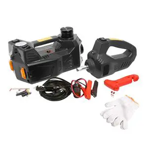 12V 5T Car Electric Tire Lifting Car Jacks with Impact Wrench and Tire Gauge air Pump
