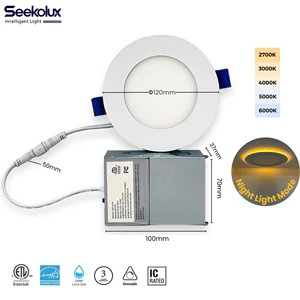 4'' 6'' IP44 LED Recessed Downlight ETL/Energy Star Certified 3-year Warranty 2700K-6000K Dimming Anti Glare Slim Indoor Office