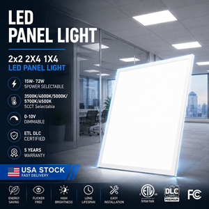 US Stock ETL DLC 5.1 Premium Work Shop Light 1x4' 2x2' 2x4' 30W 40W 50W 60W 70W 3000K 4000K 5000k LED Panel Light