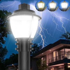 IP65 Outdoor Aluminum LED Post Top Spotlight 60-100W AC Powered Dusk To Dawn Garden & Parking Light