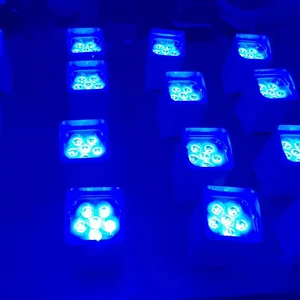 6*18W RGBW LED Moving Head Spotlights UV White Emitting Beam Effect Aluminum Body with DMX512 Control for Hotels KTV DJ