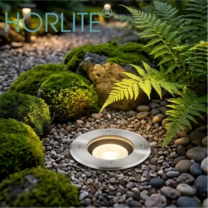Horlite IP65 Waterproof Stainless Steel Garden Lighting Flush Mount GU10 Base 100mm Diameter DC Powered Landscape Lighting 2026