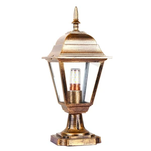 Fence Wall Post Lantern IP65 Iron LED Solar Garden River Bridge Pier Mounted Patio Lamp School Landscape Classic Pillar Light