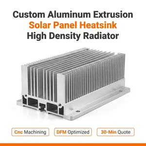 High Density Radiator Anodized Aluminum Heat Sink CNC Machining Aluminum Extruded Heatsink for Solar Panels