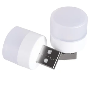 USB Plug Lamp Computer Mobile Power Charging USB Small Book Lamps LED Eye Protection Reading Light Small Round Light Night Light