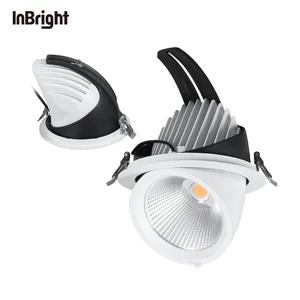 Wall Washer Adjustable LED Recessed Downlight 10W 15W 24W 30W 40W 50W COB Anti Glare Spotlight