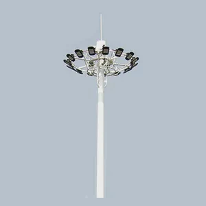 Factory Customized 400W 600W 800W High Quality Steel Halogen Street Light Pole 20M 30M IP66 Warm White 20-Year Warranty Durable
