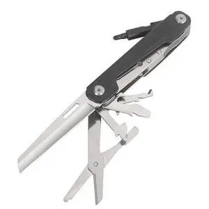 8-in-1 Camping Survival Multitool EDC Folding Knife Saw Blade Screwdriver Stainless Steel Tactical Tool Set Bottle Opener