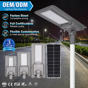 Professional Body Sensing Integrate Ip65 100W 200W 300W All in One Road Lamp Streetlights Outdoor Highway Led Solar Street Light