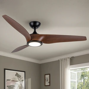 Modern Home Essential, Remote Control, Energy-Saving LED Light, 52-Inch Ceiling Fan with Light