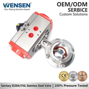 Wensen 316 Stainless Steel Quick-connect Pneumatic Butterfly Valve