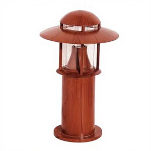 Wood Grain Aluminum IP65 LED Lawn Light with Remote Control Dimmable 3500K Warm White Ra90 Outdoor Garden Landscape Pathway Lamp
