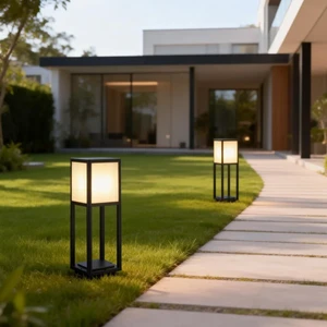 Modern Aluminum square Dawn Garden Lamp Waterproof Modern Lawn Light Decoration Outdoor Yard Garden Bollard