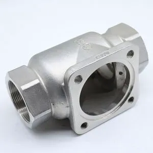 (OEM ODM) Stainless Steel Valve Body Threaded Check Valve Body with Mounting Base for Industrial Pipeline