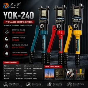 BOLIXI YQK-240 Industrial Grade Manual Hydraulic Crimping Plier 16-240mm2 Cable Lug Crimper Tool Alloy Steel Construction