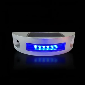 Solar Powered IP68 Driveway Step Dock Lights 6 Led High-Intensity Reflective Cats Eye Road Stud Marker Pathway Lights Outdoor