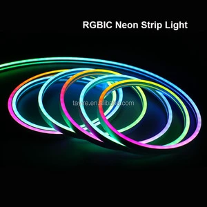 3mm 6mm Ultra-Narrow Dream Color Neon Light Addressable Pixel RGB+IC IP65 Flexible LED Neon Light Strip TOP/Side Emitting