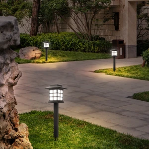 Outdoor Waterproof Integrated Led Solar Garden Light Lawn Patio Yard Walkway Driveway Solar Path Courtyard Lamp Light