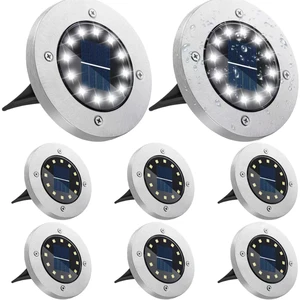 Solar Power Buried Stair Light Outdoor Garden Pathway Floor Deck Solar Disk Light Landscape Solar Ground Lights