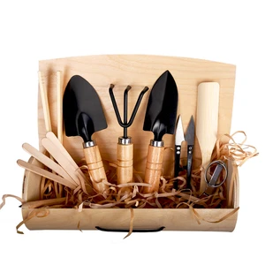 Multi-Piece OEM Manual DIY Durable Gardening Tool Set with Wooden Handles Sleek Modern Design Lightweight for Home Potted Plants