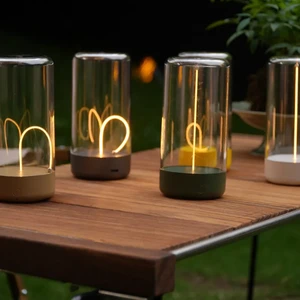 Eco-Friendly LED Night Light Table Lamp Flexible and Versatile for Camping Bars Dining Tables-Multiple Modes of Playability