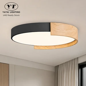 Modern Ring LED Ceiling Light 48W Tri Color Remote Control High CRI Acrylic Iron Surface Mount For Living Room Bedroom Hallway