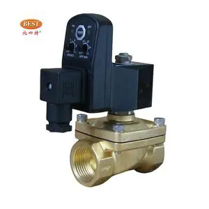 Valve Z101-T Solenoid Control Water Valve with Timer AC220V-240V Brass Body Base Media On-off Function