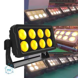 New 8*50W Warm White DMX512 IP65 Pixel DJ Wedding Stage City Color Wall Washer Outdoor Flood LED Wash Light