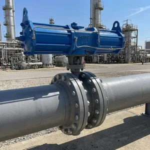 Carbon Steel Metal Seated High Performance Industrial Control Valve High Pneumatic Actuated AW Flanged Hard Seal Butterfly Valve