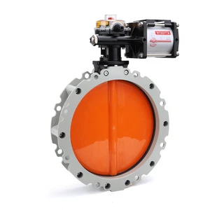 Dongqi Electric Pneumatic Dust Butterfly Valve for Silos for Water Fly Ash Discharge; Solenoid Power Composed Polyurethane Board