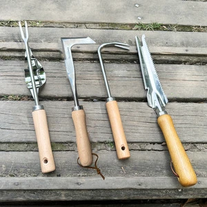 Manual Stainless Steel Garden Tool Set for Weeding Brick Gaps Stone Crevices Multifunctional Grass Cutting Knife Wood Plastic