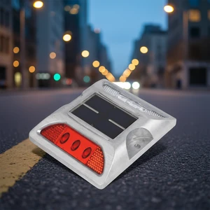 Wholesale LLM-LB-01 Solar Powered 6 LED Light Flashing Cat Eyes Road Stud Light High-Intensity Prismatic Solar Road Marker