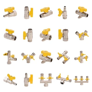 Factory Wholesale Brass Gas Control Valve Water Gas Pipeline Ball Valve Short Handle Brass Valve