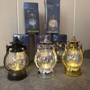 Halloween Retro Oil Lamp Electronic Candle Lamp Creative Pony Lamp LED Lighting Gift Ornament Decoration