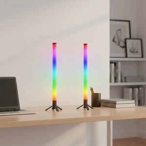 RGB LED Corner Floor Lamp 16 Million Colors App Remote Control Dimmable Music Sync Smart Ambient Light