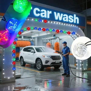High Quality Turbo Lights Carwash Tunnel Light 2700K Soft Warm White Ra80 Exceptional Saltwater UV Resistance Strong Acid-Alkali