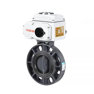Fols DN50-DN300 UPVC Electric Butterfly Valve for Water OEM with 1 Year Warranty