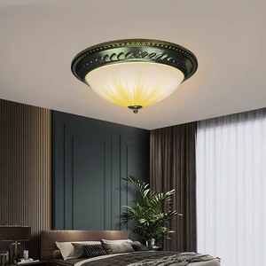 European Modern AC LED Ceiling Lamp American Retro Industrial Design for Living Room Bedroom Restaurant Corridor Entrance Iron